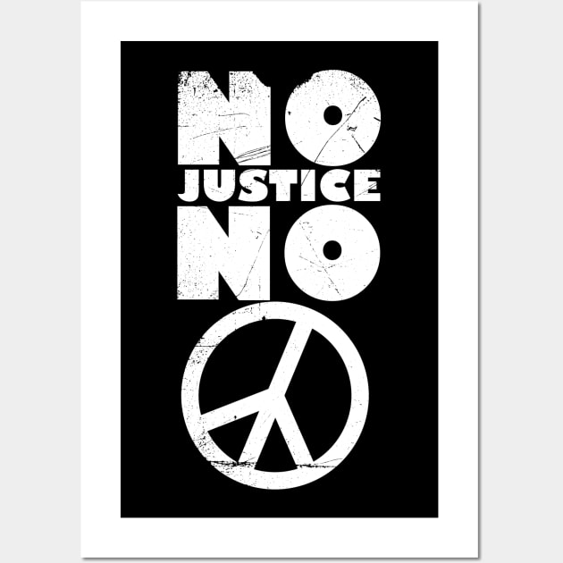 No justice no peace (invert) Wall Art by hedehede